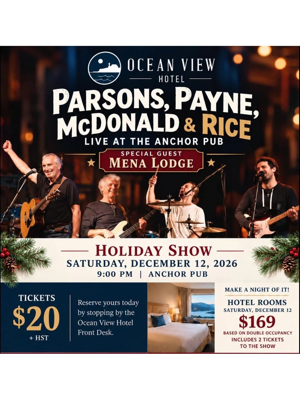 Holiday Show: Parsons, Payne, McDonald & Rice Live at the Anchor Pub