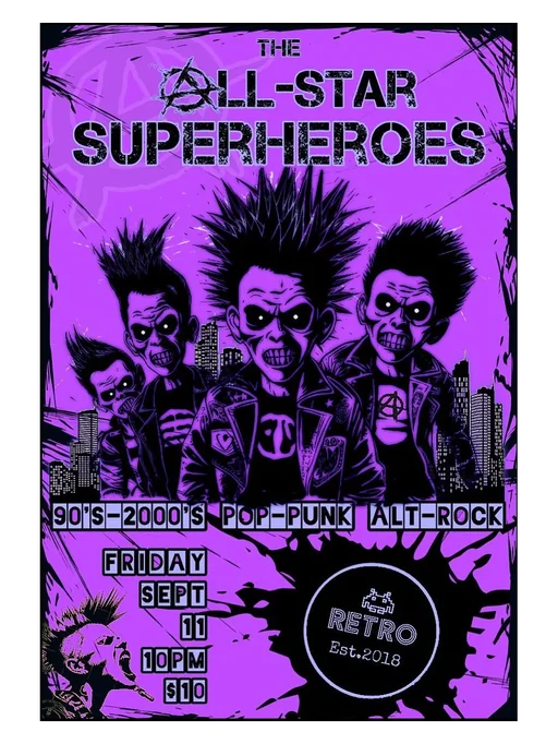 The All-Star Superheroes: 90's-2000's Pop-Punk Alt-Rock