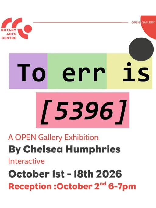 Reception for : To err is [5396] By Chelsea Humphries