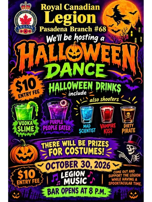 Royal Canadian Legion Halloween Dance